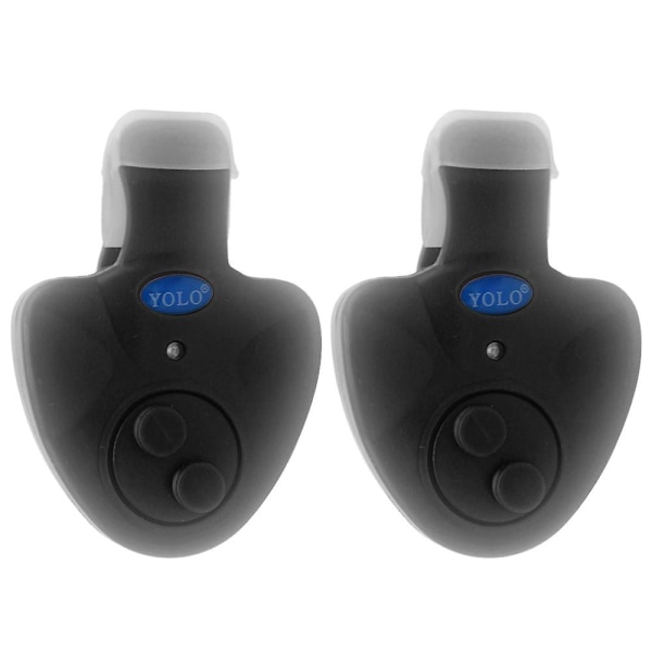 2stk Elektronisk Fiskebitt Alarm med Lyd LED Lys Indikator Fiskebitt Alarm
