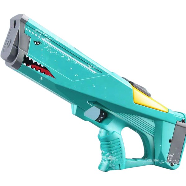 Shark elektrisk vattenpistol för vuxna barn, automatisk vattenpistol upp till 12 meters räckvidd 550cc