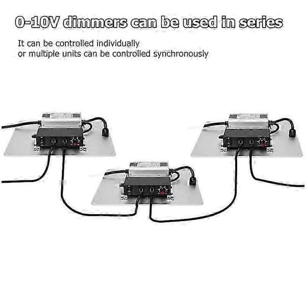 0-10V lysdæmperkontakt, serie-synkroniseringscontroller til dæmpbare LED-drivere, ON/OFF-kontrol Black