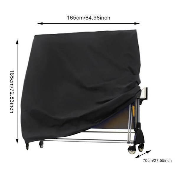 Utendørs vanntett og støvtett bordtennisborddeksel Bordtennisborddeksel 165x70x185cm