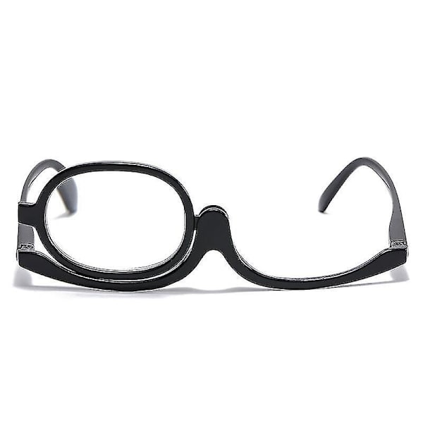 Käännä ympäri meikin lukulasit suurennuslasit taittuvat silmät +1,0 - +4,0 silmälasit Black 100 Degree