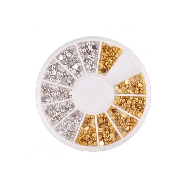 Rhinestone 2mm Sølv / Guld multifärg multicolor
