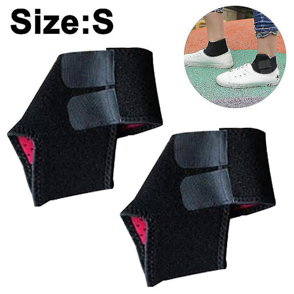2 st Kids Child Justerbar halkfri fotled Senkompressionsbygel Black S