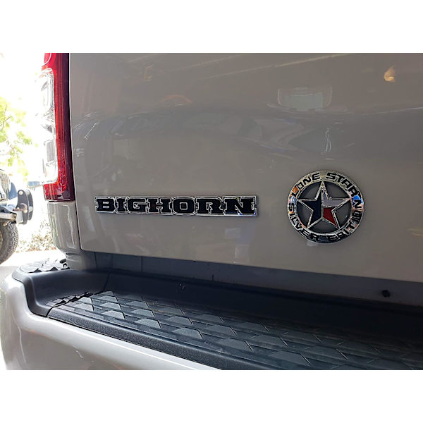 Lone Star Silver Edition Texas Dekal Longhorn Badge Universal Stick On Passar Chevy Silverado Suburban Tahoe Gmc Sierra Ford F150 Ranger F-150 Dodge Ra