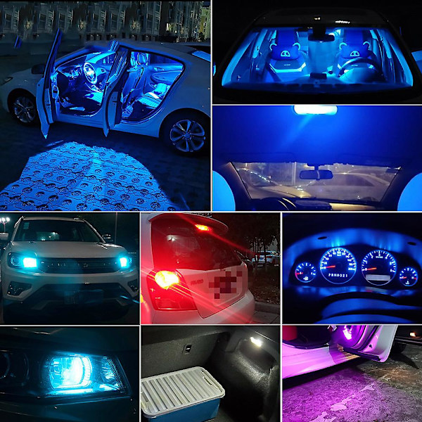 W5w Led T10 Billys Cob Canbus Glass 6000k Hvit Bil Biler Nummerskilt Lampe Dome Read Drl Bulb Style Led 12v 10stk - Signallampe 10pcs Red