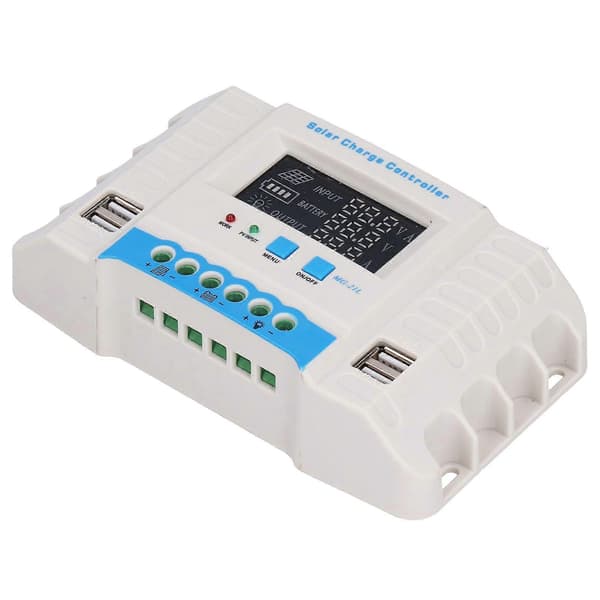 Solar ladecontroller panel PWM 10A husholdnings ABS-skal LCD-skærm MG2430Z 12V/24V