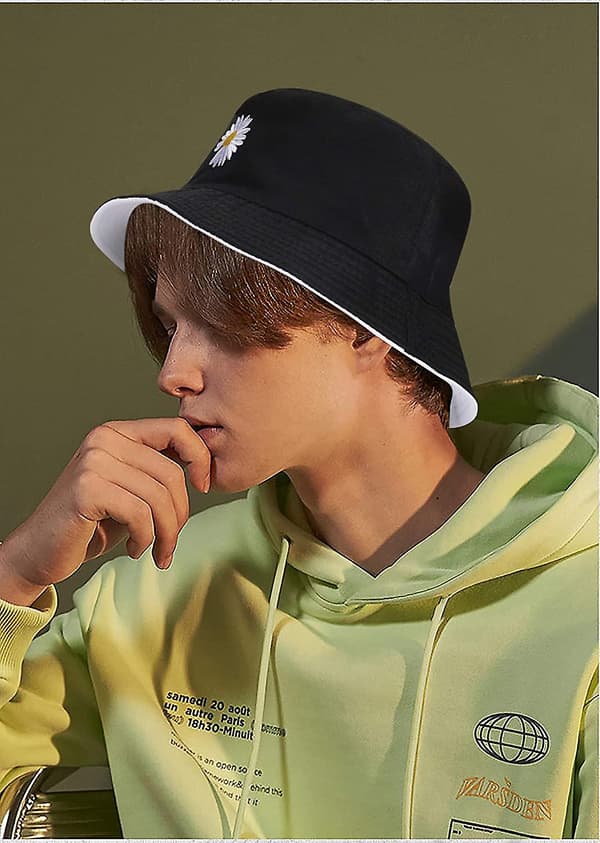 Fiskerhat Unisex Vendbar Bomuld Daisy Spandhat Til Vandreture Camping Gave