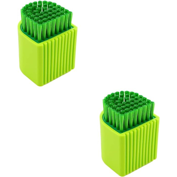 2 st silikontvättborste Skrubba hushållstyg tvättborste Dubbel användning skurborste för kläder Underkläder Skor