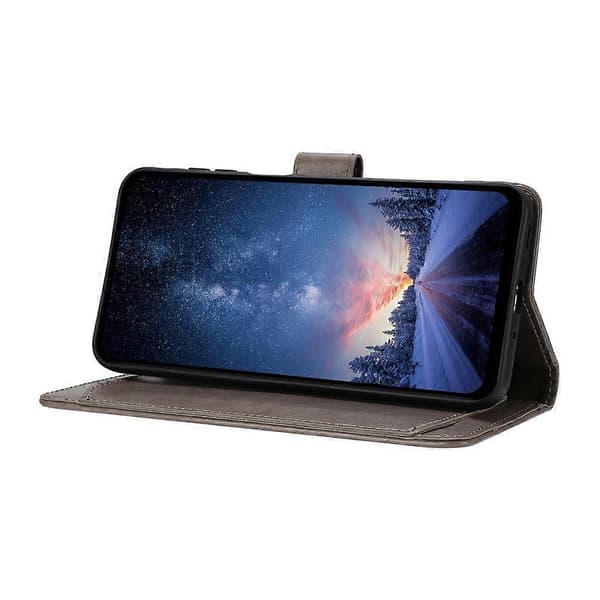 Kompatibelt plånboksfodral för iPhone 17 med stativ, PU-läder, folio-flipfodral med 8 kortfack Grey