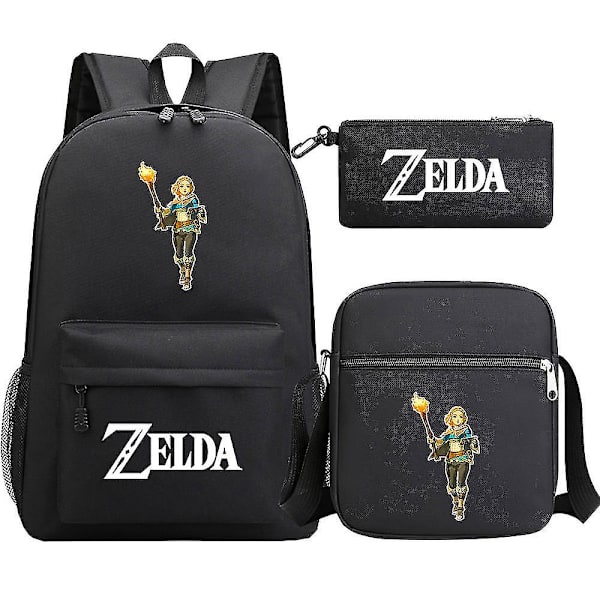 "kingdom of Zelda" Tears Print Skolväska för tonårsstudenter Tredelad: Axelväska för män och kvinnor 6