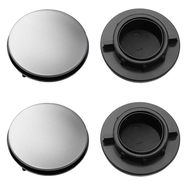 2 st diskbänkslock i rostfritt stål, diskbänkspluggar, kranhålsskydd för hemmet 2Pcs Silver