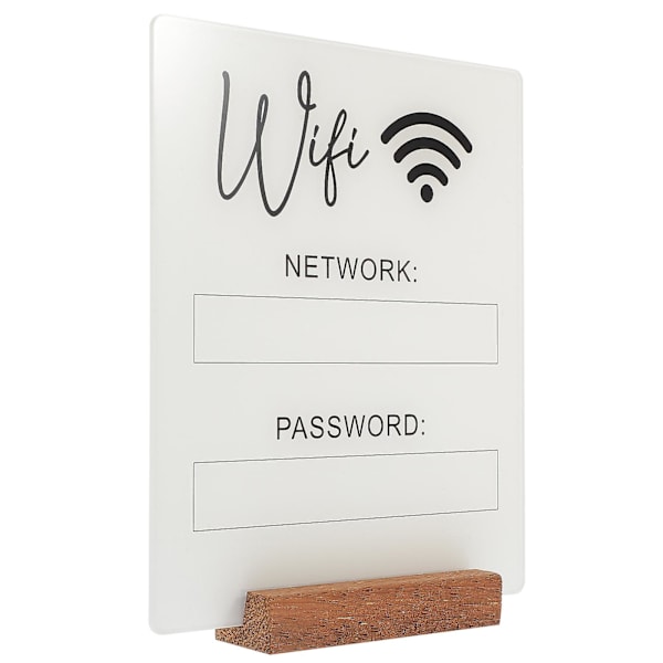 Wifi Password Skilt WiFi Akryl Skilt WiFi Skilt WiFi Tavle WiFi Password Påmindelse Skilt