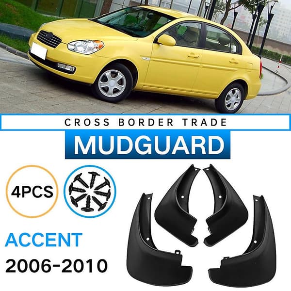 Bil Mudflapser Til 2006-2010 Accent Stænkskærm Mudderklap Beskyttelse Stænkskærme Biltilbehør