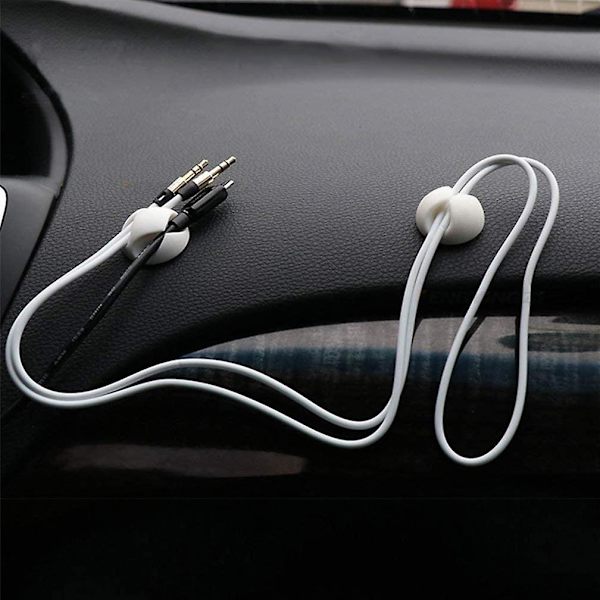 5 15 st USB kabel Organizer Wire Winder Hörlurshållare Sladdklämma Office Desktop Telefonkablar Silikon Tie Fixer Trådhantering| | B-15Pcs