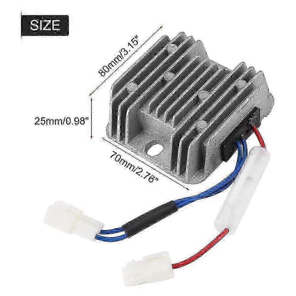 AVR ensretter 186F til KDE-serie generator 12V DC aluminium opladningsregulator Silver