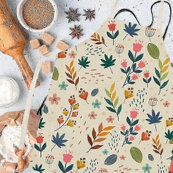 Madlavning Overalls Børneforklæder Køkkenforklæder På lager flower-4-45x56 cm