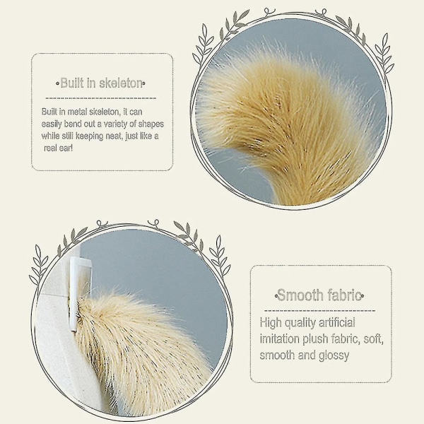 Tekoturkiskissan kettuasu Tail Halloween -juhlapuku 80cm Beige