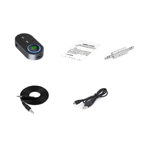 Bluetooth Adapter Med Stereo Voice Broadcasting Car Wireless 5.1 Bluetooth-mottaker med 3,5 mm Aud