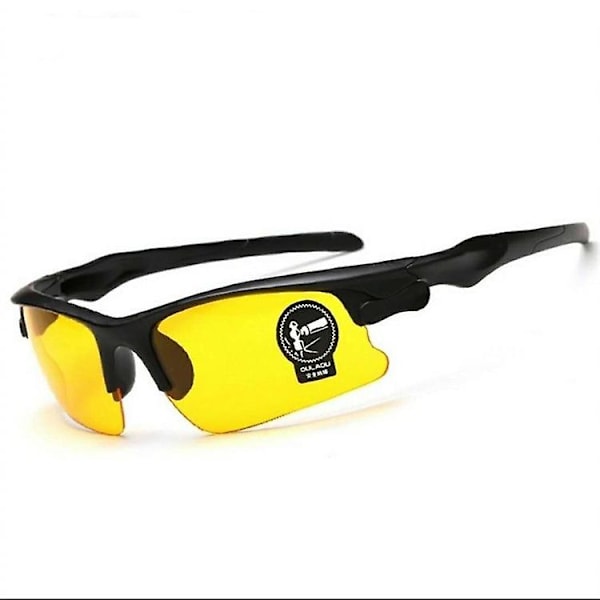Bil Night Vision Kørebriller Solbriller Sikkerhed Nat Kørebriller Unisex Hd solbriller UV beskyttelsesbriller - Driver Goggles Yellow 02