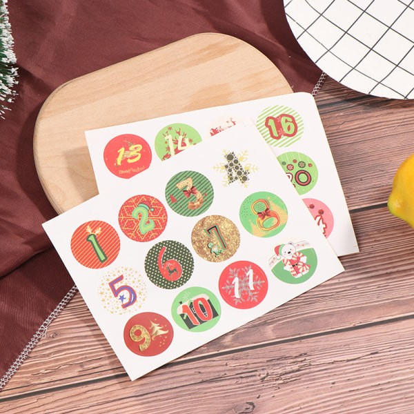 Heinä DIY Adventskalender Nedräkning 1-24 siffror Påse Godis