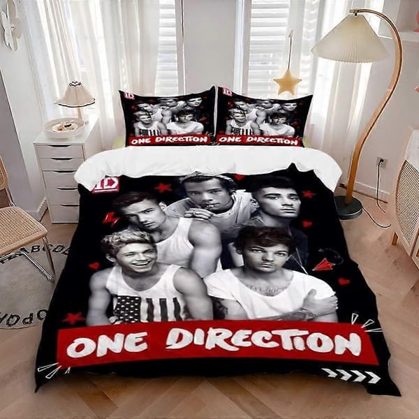 Set med 3 One Direction-sängkläder perfekt för sovrum 200x200cm 78x78in