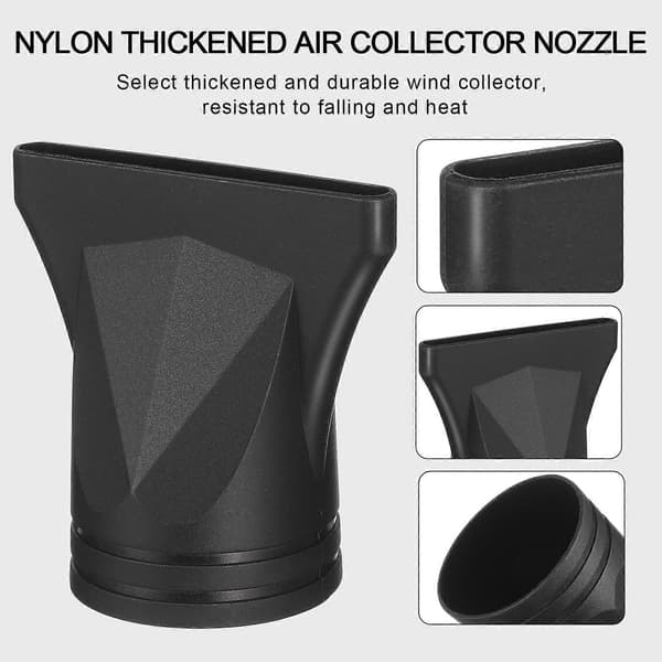 Hårtorksmunstycke Hårtorksdiffusor för professionell styling 2 st Svart Nylon