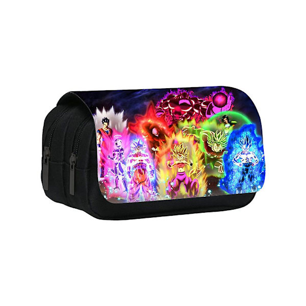 Dragon Ball Print Case Dubbel dragkedja Pennpåse Pennväska Brevpapper Organizer för barn presenter E