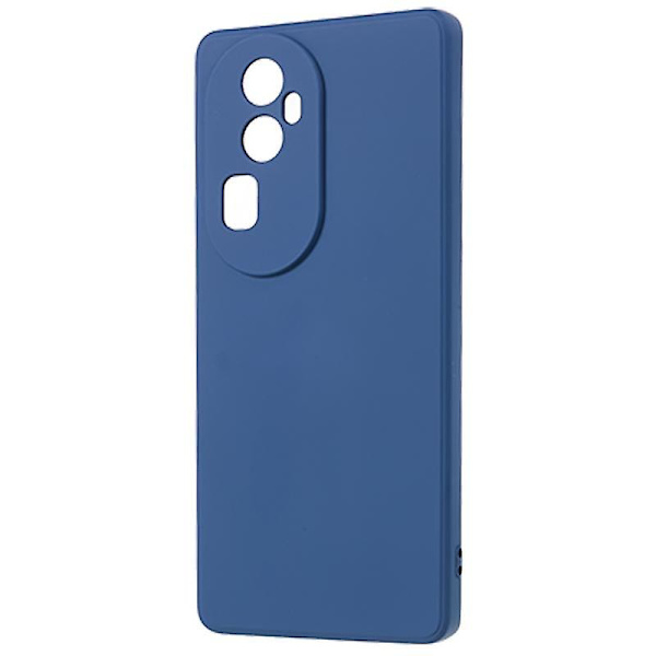 För Oppo Reno10 5G Gummerat TPU- phone case Candy Color Fiberfoder Anti- cover Sapphire