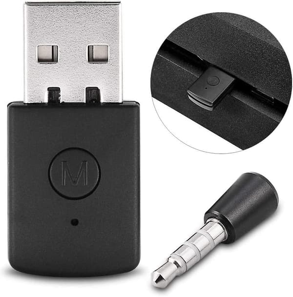 Ps4 Bluetooth-adapter - Mini USB 4.0 Bluetooth-headsetadapter Mini trådlös mikrofon Bluetooth-dongel USB-adapter för Ps4 trådlöst headset