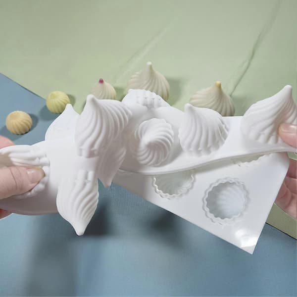 Dumpling Silikoneform - 3D Hvirvlende Design - til Chokolade- og Sæbefremstilling B