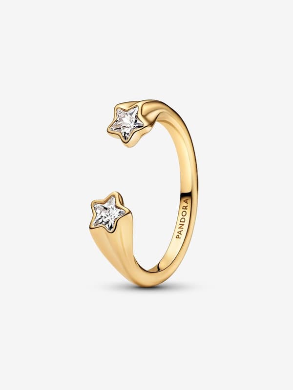 Pandora – Shooting Stars åpen ring – 14k gullforgylling Circumference: 52mm