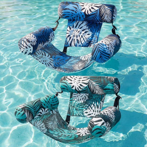 1/2 pakke blad-design flydende liggestol, oppustelig poolstol til voksne, bærbar sommerflyder til strand-, sø- og poolfester