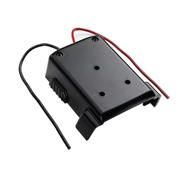 Strømadapter kompatibel til Milwaukee M18 batteri 18v stik Black
