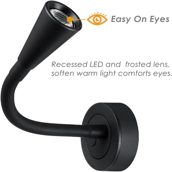1 pc LED reading lamp 12V dimmable