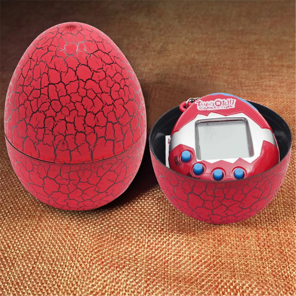 Tamagotchi Electronic Virtual Cyber ​​Pet Machine Retro Toy Game 90-talls nøkkelring Red