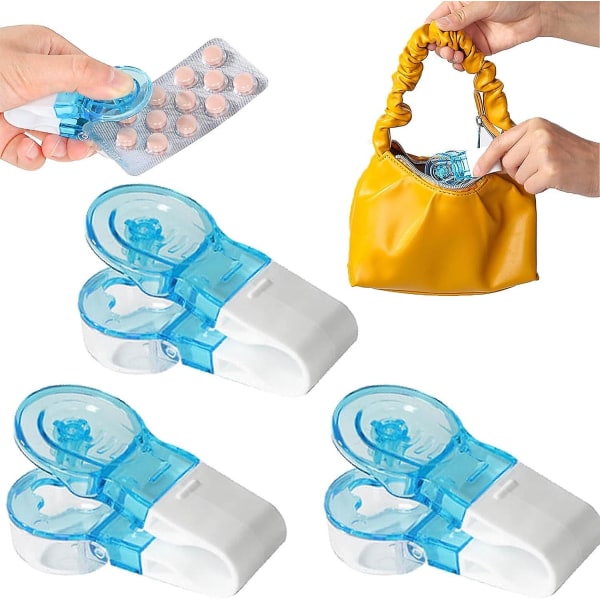 Kannettava pillerinpoistolaite, tabletit, läpipainopakkauksen avaaja apuväline vanhuksille, vammaisille, pilleriannostelija 3Pcs