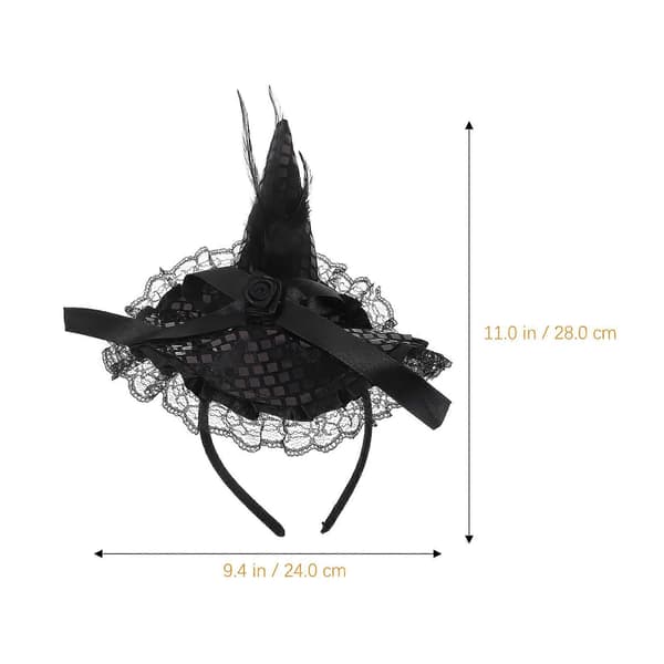 Halloween heksehathårbånd heksehat til at bære sort hårtilbehør
