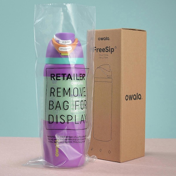 Stor 700 ml Off-White Termoflaske til Eventyr cyanP