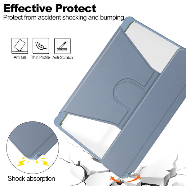 Case Samsung Galaxy Tab A9+:lle, Bluetooth näppäimistöllä pyörivä jalusta Pu+ cover Purple