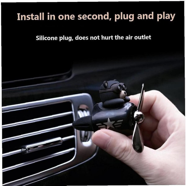 Cartoon Bear Pilot Bil Luftfrisker Automotive Luftudtag Blæser Opfrisker Vent Clips Aroma Diffuser Bilparfume