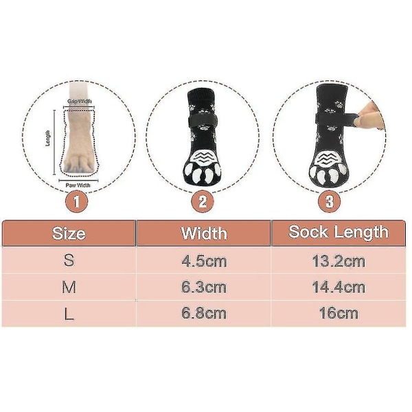 Anti-skli morsomme hundesokker med justerbare stropper-sterk Traction Control