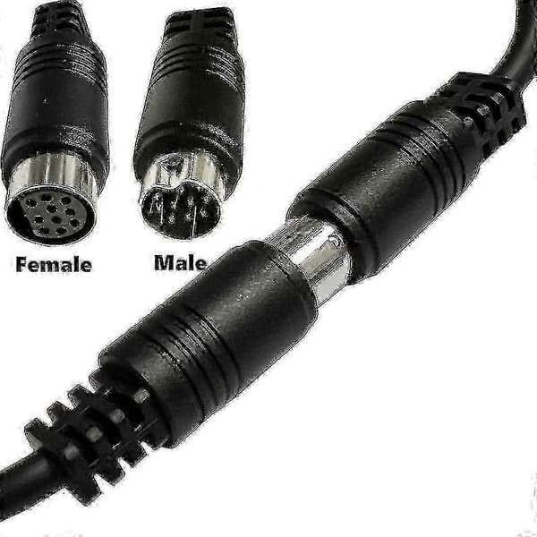 Mini DIN 10-bens han til han-kabel - Erstatnings 10-bens kabel til hjemmebiograf 3 m
