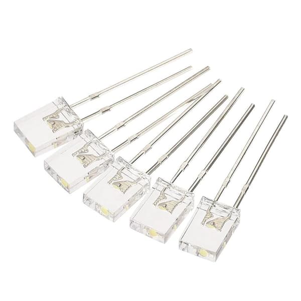 2x5x7mm x LED-lampe, 150 stk rektangulær lyssterk klar lysdiode for elektronisk komponentindikator, hvit