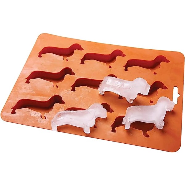 Dachs Hundeformede silikonisbitformer og -brett