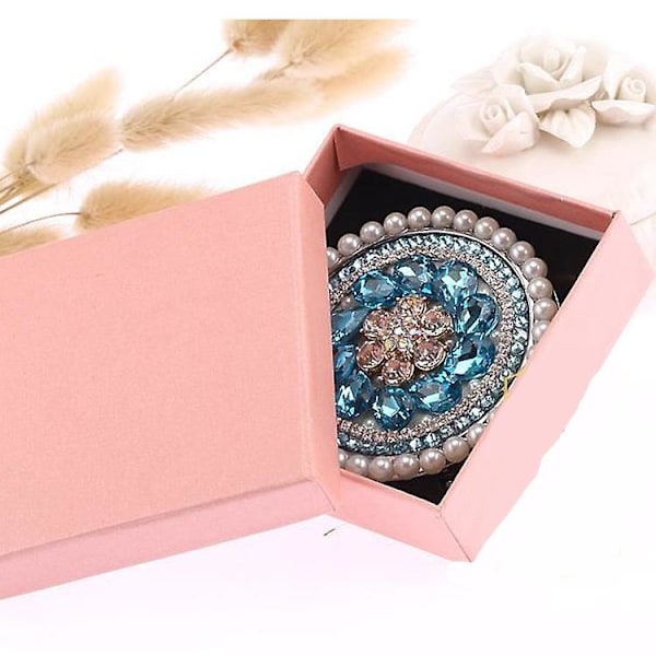 Käsintehty itse tehty jalokivi Diamond Mini taittuva kosmeettinen peili Kaksipuolinen peili