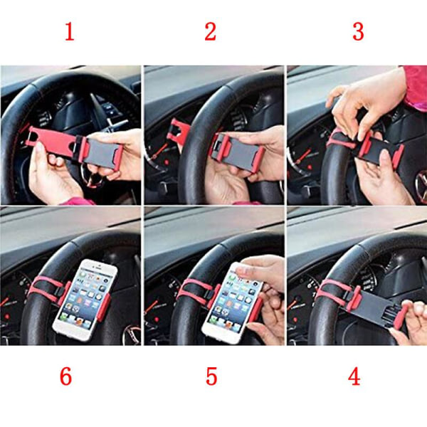 Bilratt Mobiltelefonhållare Spänne Stativuniversal Gps Hållare För Iphone Xiaomi Bilinredningstillbehör| | Pink