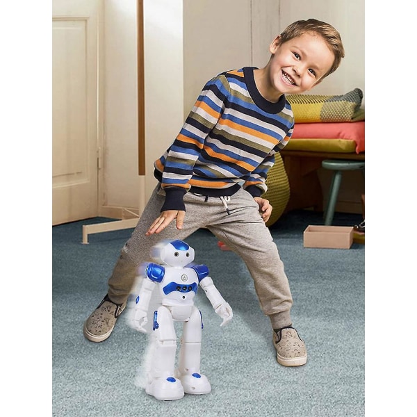 Kid Intelligent Smart Robot Gest Sensing Programmerbar leksak Rc Robot Xmas Kids blue