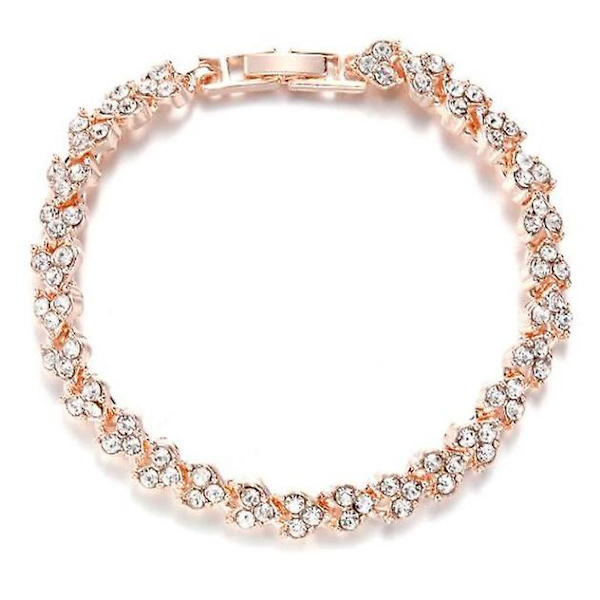 Magnetisk zirkon lymfearmbånd, magnetisk lymfearmbånd, magnetisk lymfedrænagearmbånd rose gold