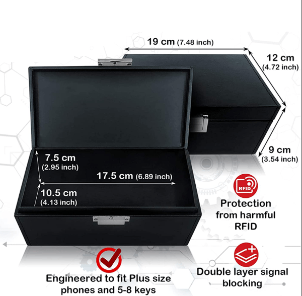 Extra Stor Faraday-bur för Bilnycklar - RFID Stöldskyddsbox