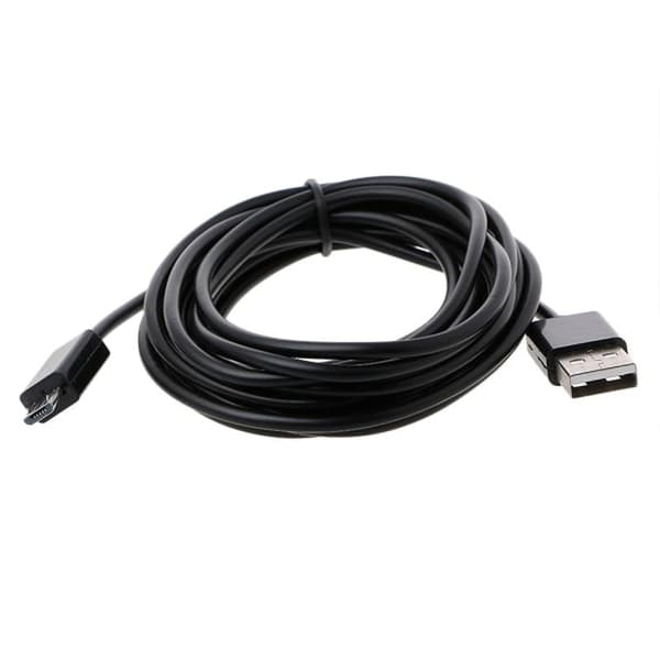 283 cm/9,28 ft Micro USB-strømkabel til PS4-controllere Opladningskabel Linje Micro USB-opladningskabel Sort Sort